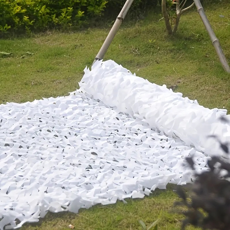 Hunting Outdoor Decor - Camouflage สุทธิ Double Layer สีขาวสําหรับกันสาดกลางแจ้ง Camping