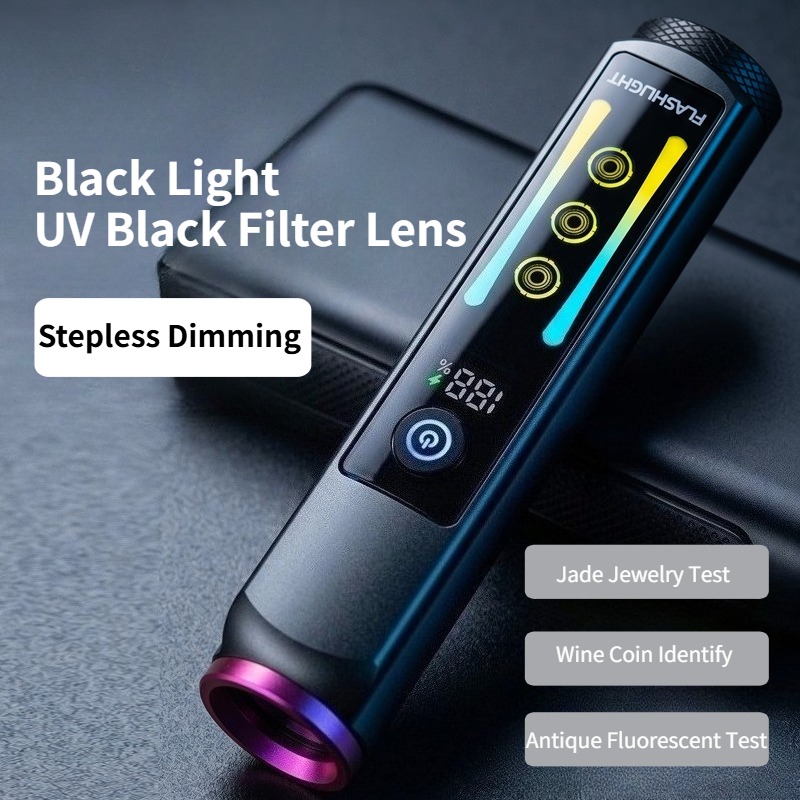 Tactical Flashlight Rechargeable - ไฟฉาย LED กำลังสูง 365 นาโนเมตร แบบชาร์จได้