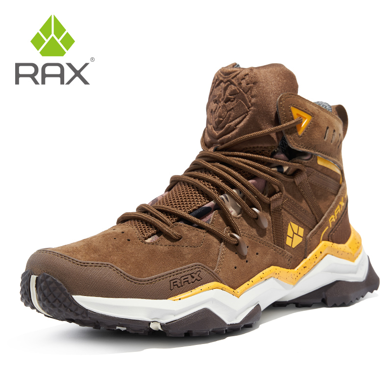 Outdoor Hunting Boots For Men - RAX รองเท้าปีนเขาผู้ชาย, รองเท้าผ้าใบกลางแจ้งกันน้ำข้อกลางหุ้มข้อรองเท้าเดินป่าทำจากหนังรองเท้าปีนเขาล่าสัตว์