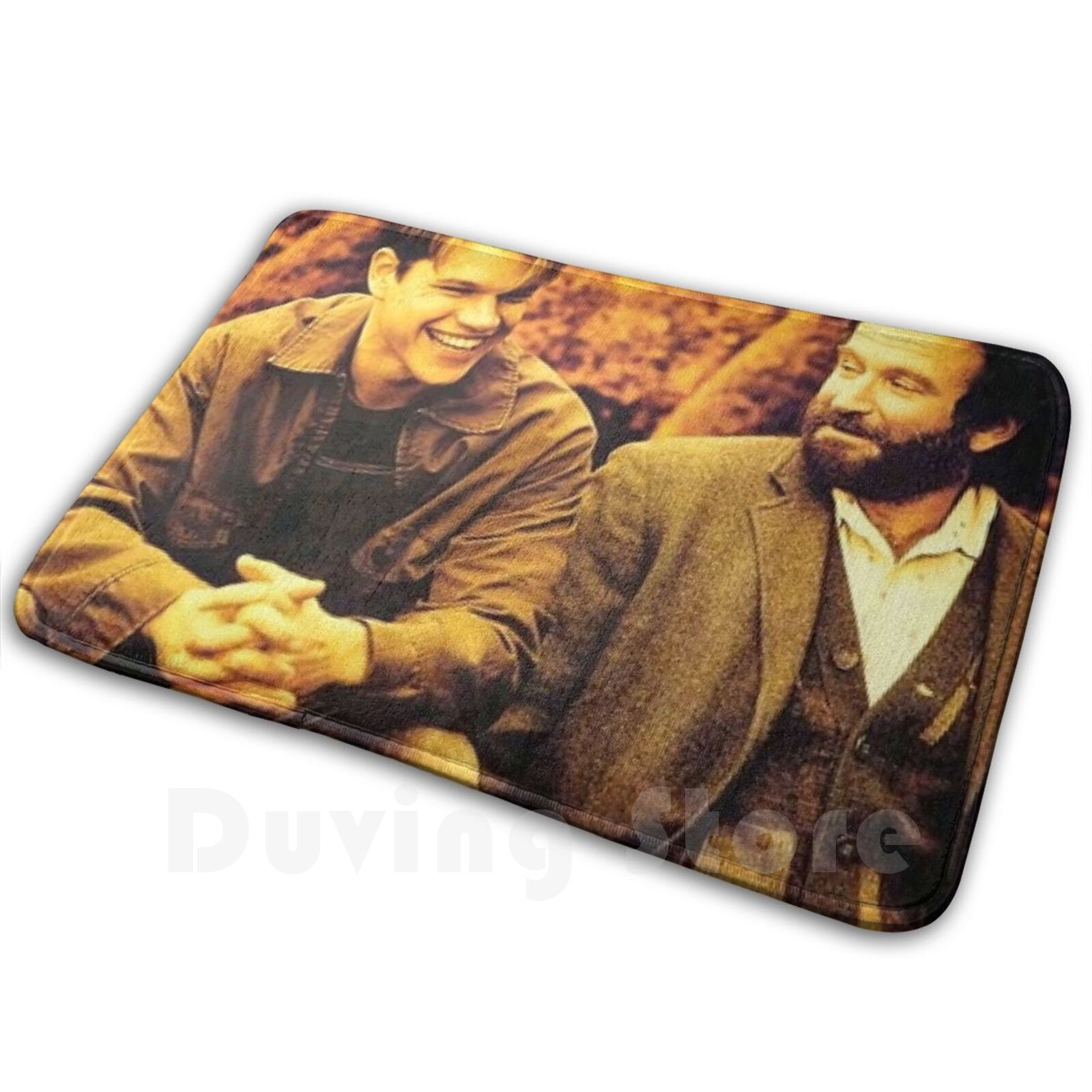 Hunting Outdoor Mat - วิลเลียมส์ แมตต์ เดมอนโปสเตอร์พรมพรมเบาะนุ่มภาพยนตร์การล่าสัตว์เบน มิต วิทยาลัยเดมอน ซัลวาโตเร่เก่าดีหนุ่ม