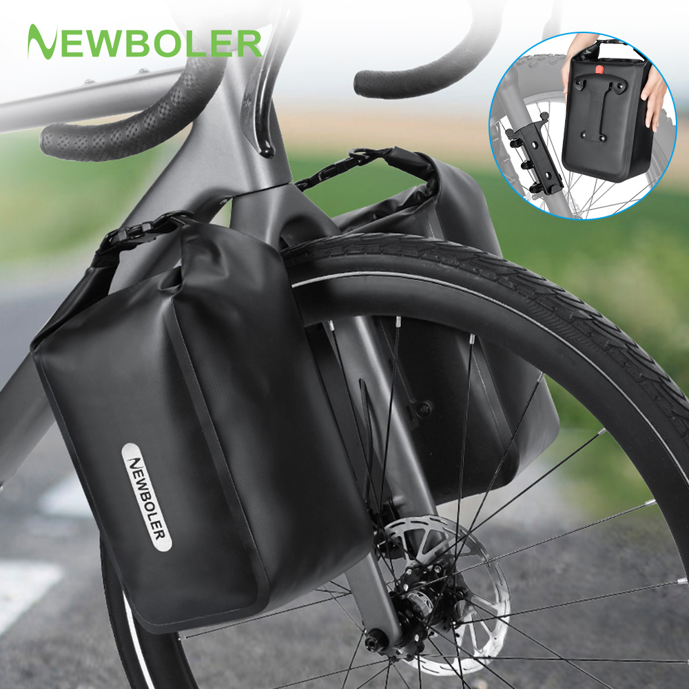 Outdoor Hunting Electric Bike - NEWBOLER 10L ไฟฟ้าล่าสัตว์จักรยานกระเป๋าจักรยานกันน้ํา QUICK RELEASE กระเป๋าส้อมไฟฟ้ากระเป๋าจักรยานกลางแจ้งจักรยานด้านหน้ากระเป๋า