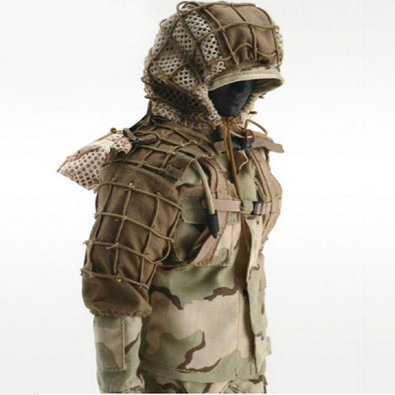 Hunting Outdoor Jacket - ใหม่ยุทธวิธี CS การฝึกอบรมการล่าสัตว์เสื้อผ้าเส้นด้าย Sniper Camouflage ตาข่าย