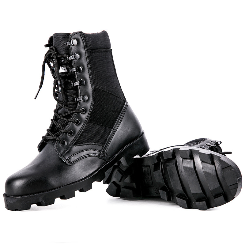 Outdoor Hunting Boots For Men - รองเท้าบูทข้อสั้นลายพรางสำหรับผู้ชาย รองเท้าบูทสำหรับกิจกรรมกลางแจ้ง พื้นรองเท้าปานามา รองเท้าบูทต่อสู้ทางยุทธวิธี รองเท้าบูทล่าสัตว์ รองเท้าทำงาน