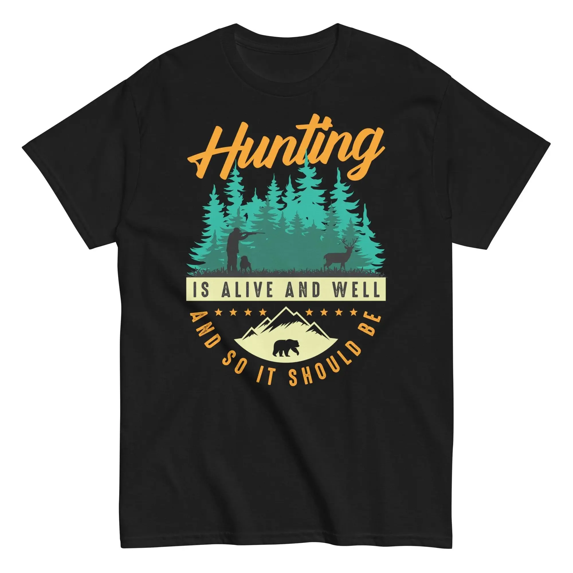 Wildman Hunting & Outdoor Robertson - ฉันควรจะเป็นนักล่า ทีเชิ้ตลายกวางและหมูป่าสำหรับนักล่าสัตว์