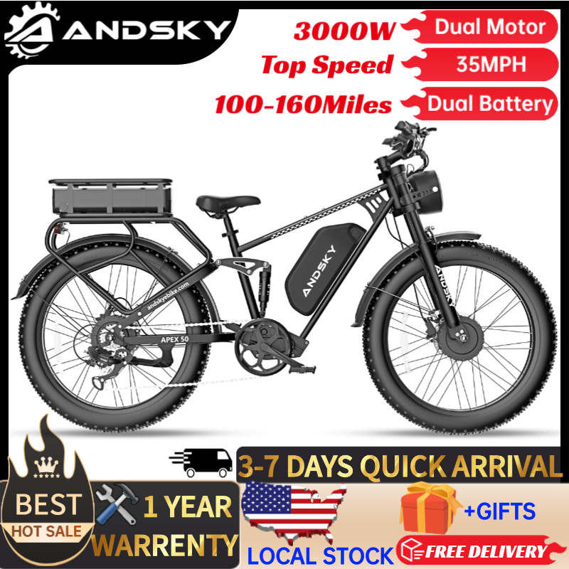 Outdoor Hunting Electric Bike - ANDSKY Apex50 AWD จักรยานไฟฟ้า 3000W มอเตอร์คู่