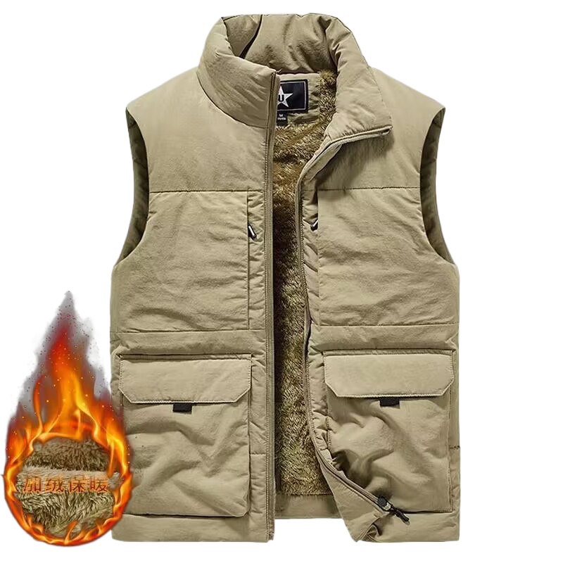 เสื้อกั๊กล่าสัตว์ขนแกะหนาสำหรั - Hunting Outdoor Jacket บทวิจารณ์และราคา
