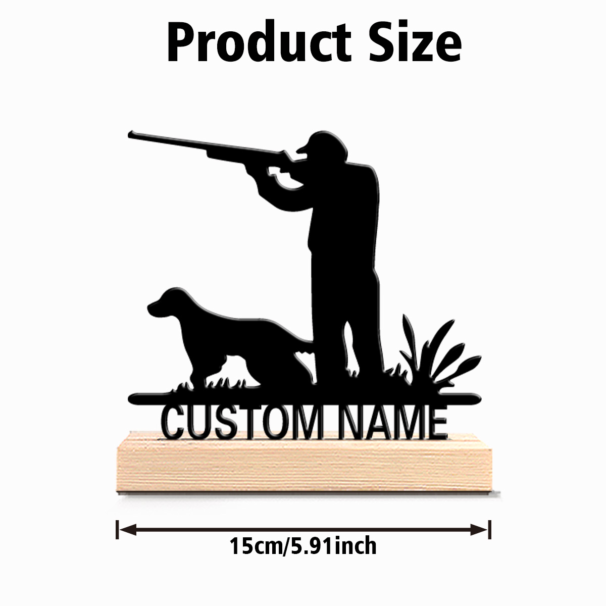 รูปปั้นโลหะนักล่าและสุนัขล่าสั - Hunting Outdoor Decor บทวิจารณ์และราคา