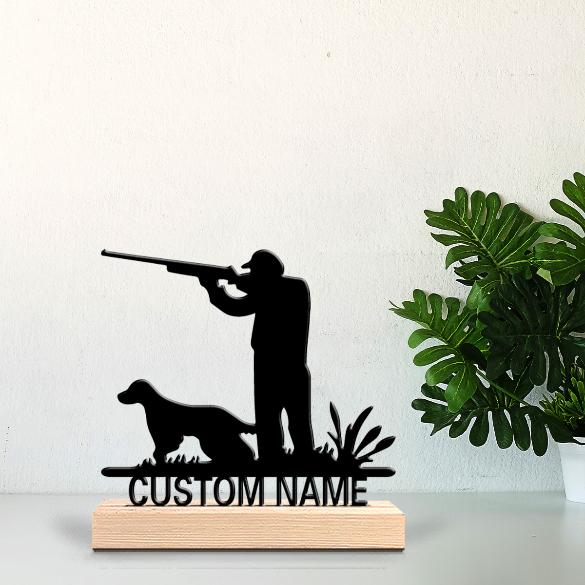 รูปปั้นโลหะนักล่าและสุนัขล่าสั - Hunting Outdoor Decor บทวิจารณ์และราคา