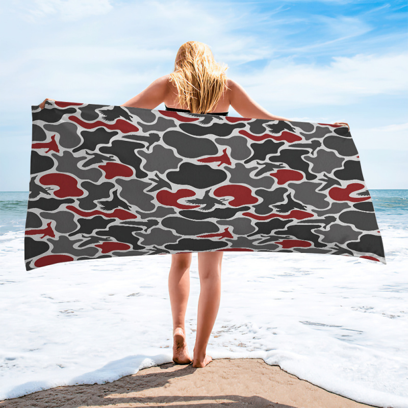 ผ้าขนหนูชายหาดลายพรางสีแดงขนาด - Outdoor Hunting Blanket บทวิจารณ์และราคา