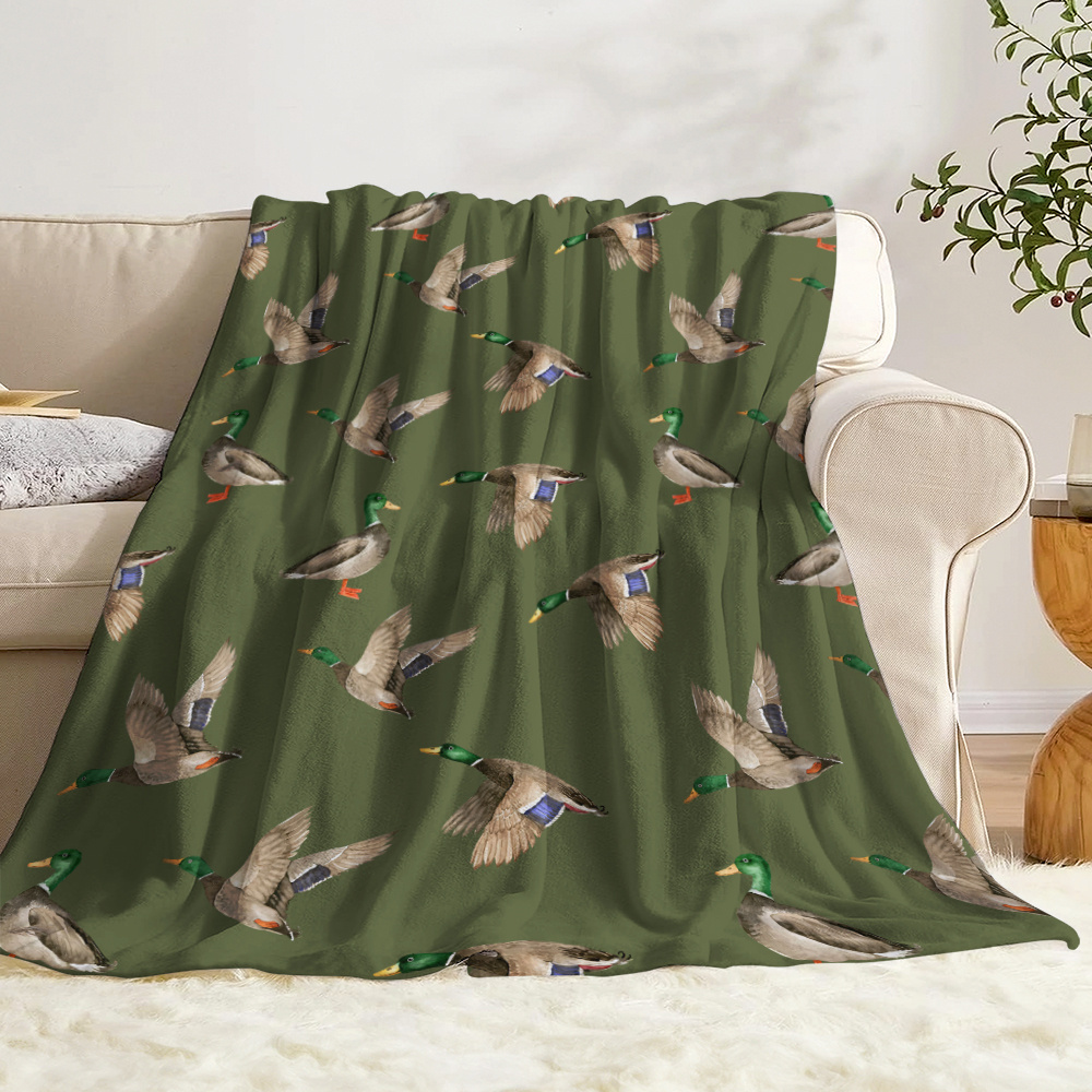 ผ้าห่มขนแกะลายเป็ดมัลลาร์ด สำห - Hunting Outdoor Decor บทวิจารณ์และราคา
