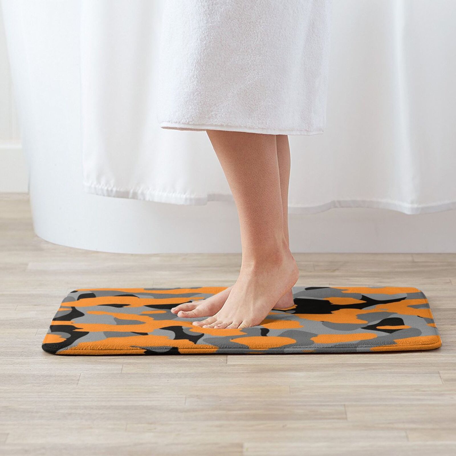 พรมปูพื้นลายพรางสีส้ม กันลื่น  - Hunting Outdoor Mat บทวิจารณ์และราคา