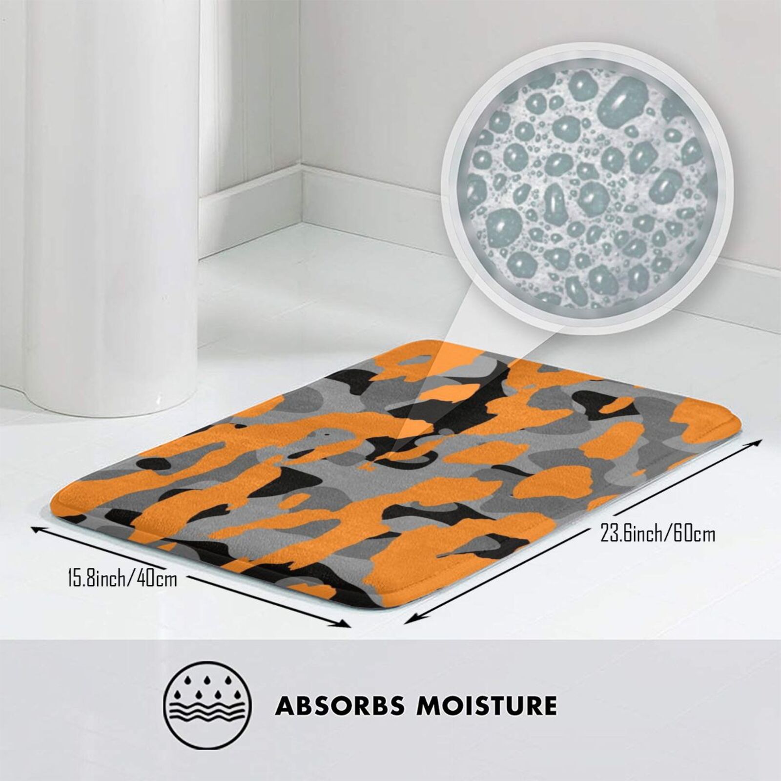 พรมปูพื้นลายพรางสีส้ม กันลื่น  - Hunting Outdoor Mat บทวิจารณ์และราคา