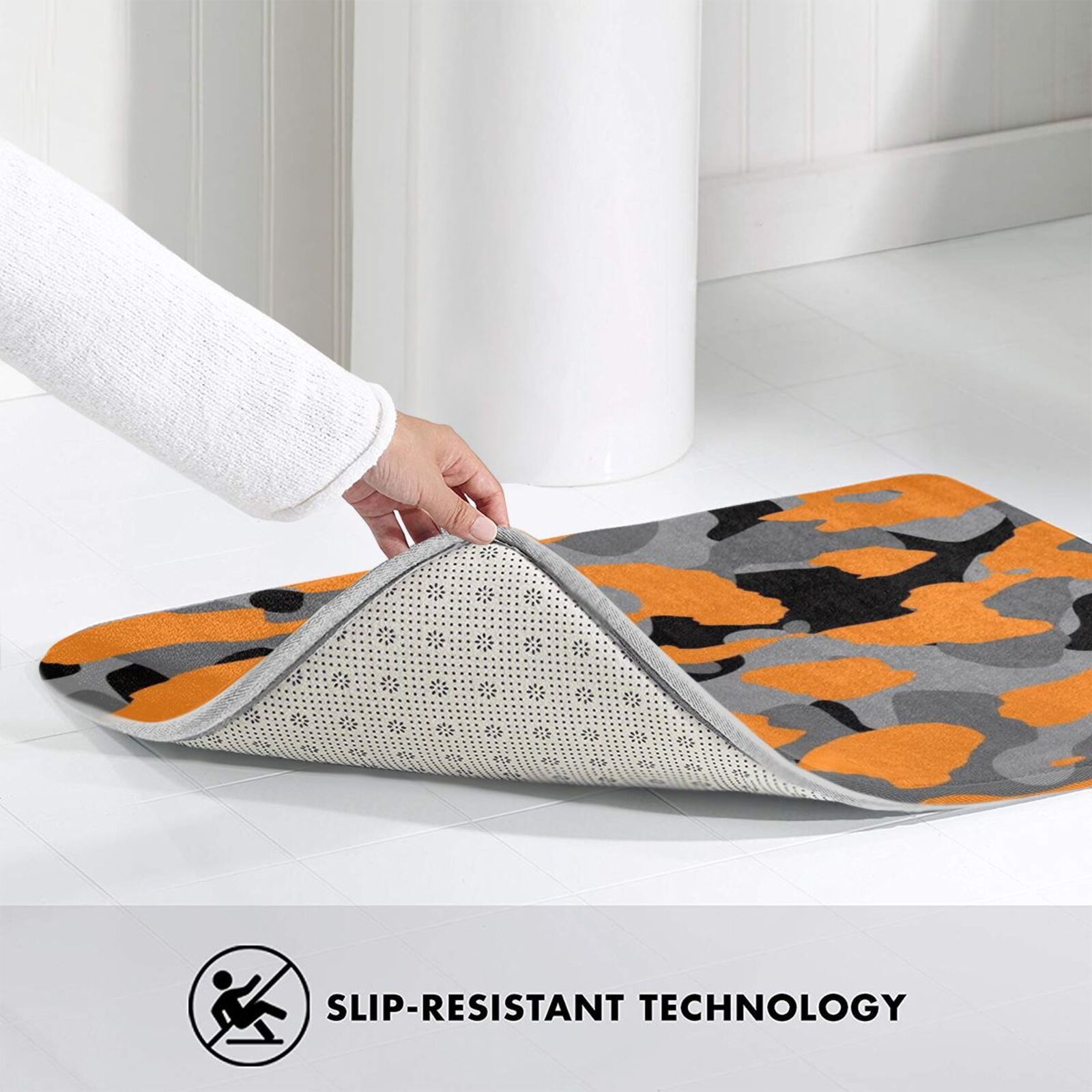 พรมปูพื้นลายพรางสีส้ม กันลื่น  - Hunting Outdoor Mat บทวิจารณ์และราคา