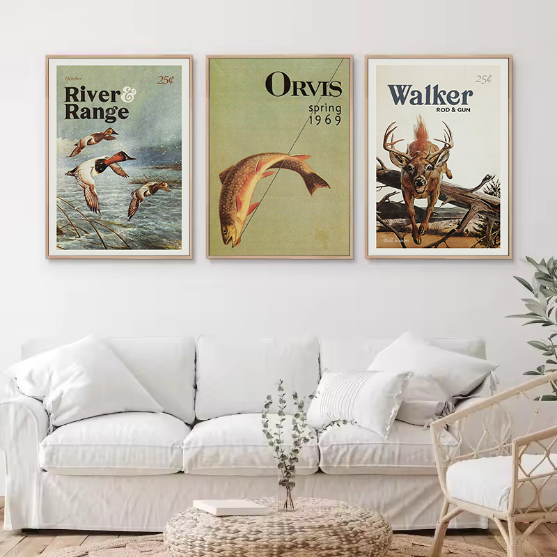 Retro สัตว์ป่ากลางแจ้งการล่าสั - Hunting Outdoor Decor บทวิจารณ์และราคา