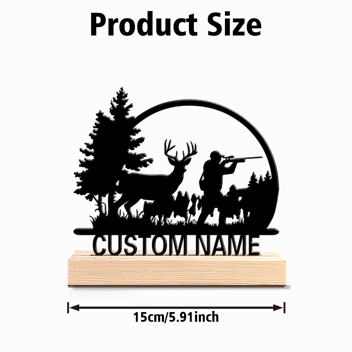 รูปปั้นโลหะนักล่าและกวาง 1 ชิ้ - Hunting Outdoor Decor บทวิจารณ์และราคา
