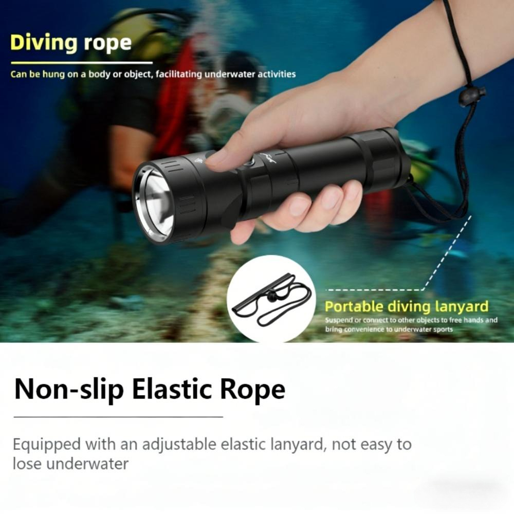 ไฟฉายดำน้ำทรงพลัง ไฟดำน้ำแบบกั - Tactical Flashlight Rechargeable บทวิจารณ์และราคา