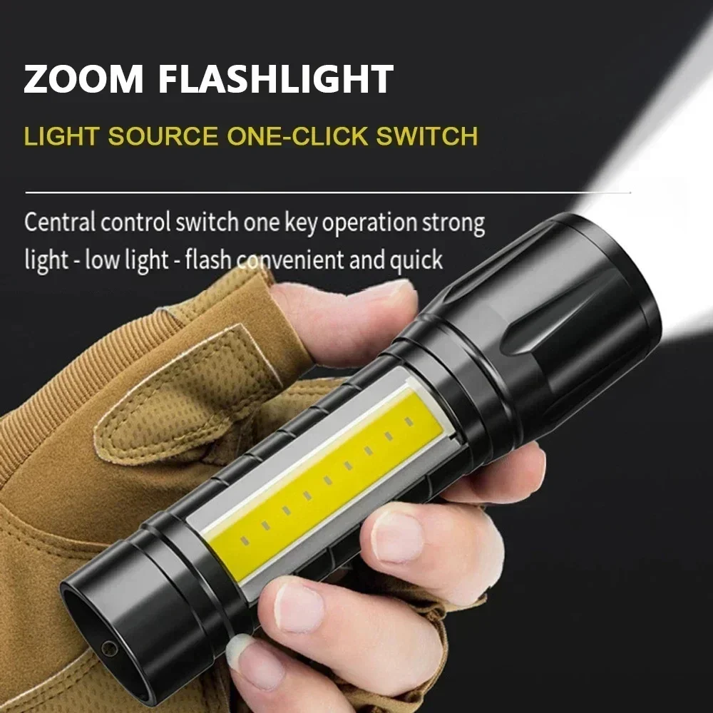 ไฟฉายพกพา COB+LED สำหรับตั้งแค - Tactical Flashlight Rechargeable บทวิจารณ์และราคา