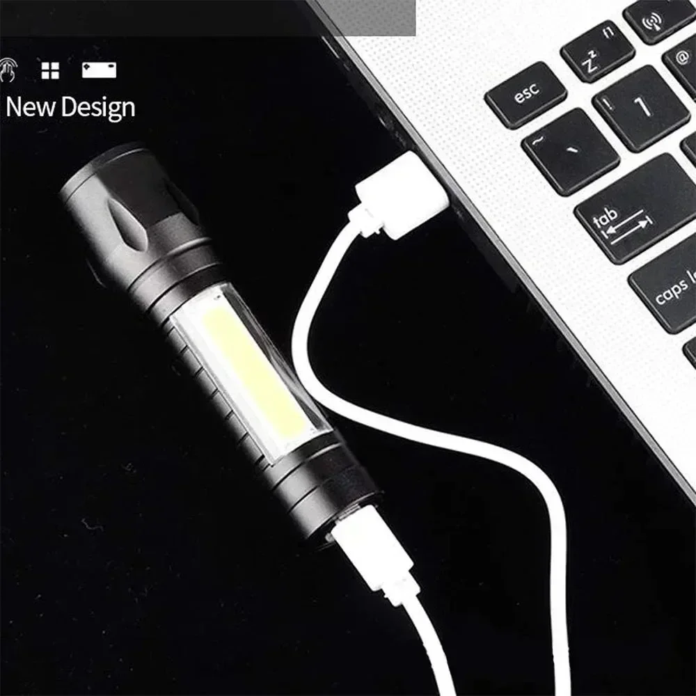 ไฟฉายพกพา COB+LED สำหรับตั้งแค - Tactical Flashlight Rechargeable บทวิจารณ์และราคา