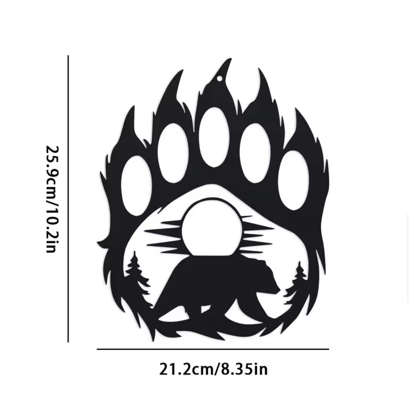 งานศิลปะติดผนังรูปอุ้งเท้าหมีโ - Hunting Outdoor Decor บทวิจารณ์และราคา