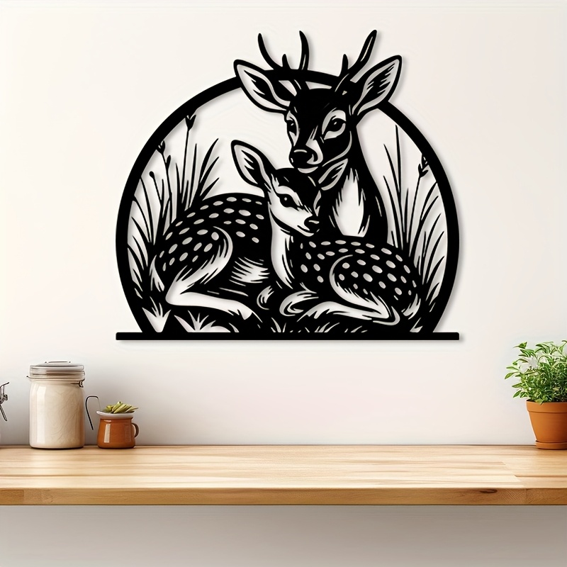 งานศิลปะติดผนังรูปกวางเหล็กสไต - Hunting Outdoor Decor บทวิจารณ์และราคา