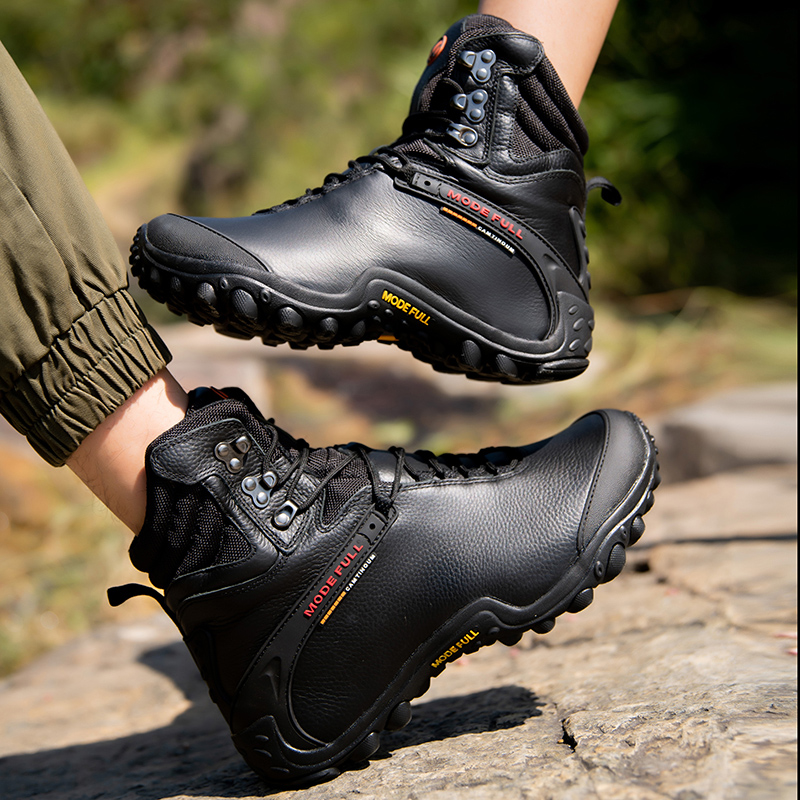 วัวหนังผู้ชายฤดูหนาวรองเท้าเดิ - Outdoor Hunting Boots For Men บทวิจารณ์และราคา