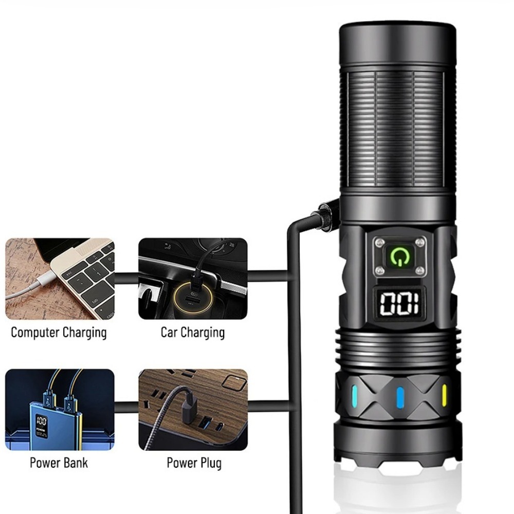 ไฟฉาย LED พลังงานสูงแบบยืดหดได - Tactical Flashlight Rechargeable บทวิจารณ์และราคา