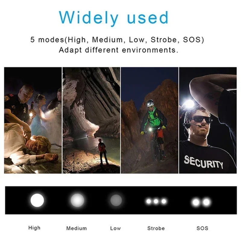 ไฟฉาย LED กำลังสูง XHP70 USB-C - Tactical Flashlight Rechargeable บทวิจารณ์และราคา